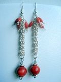 coral earrings