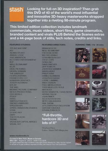 STASH 3D ANIMATION COLLECTION 1 DVD