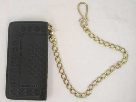 Old West Bandanat  Long Wallet & Brass Wallet chain
