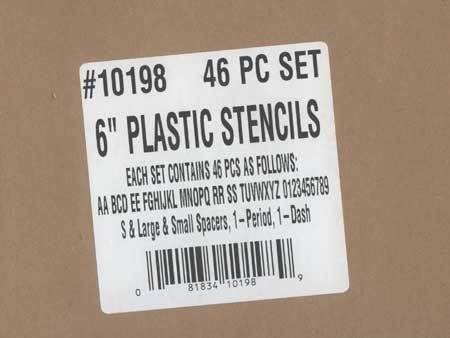 C.H.HANSON PLASTIC 6inch STENCIL　48P SET