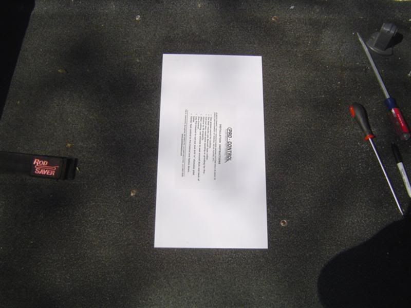 Step by step pictures to install a Pro Control recess foot control tray