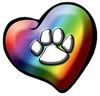 dog pawprints photo: LOVE-PAW -rainbow.jpg