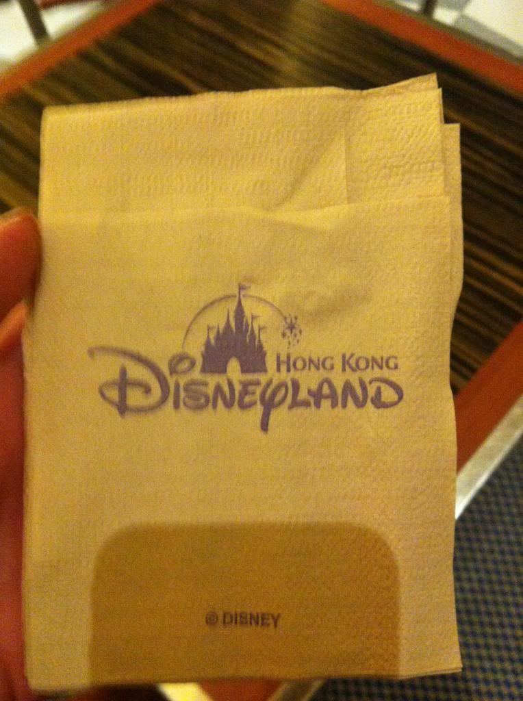 hong kong disneyland printed napkins