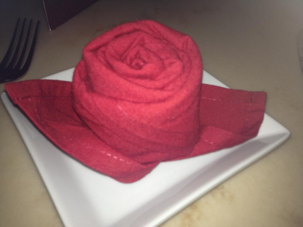 rose napkin be our guest restaurant