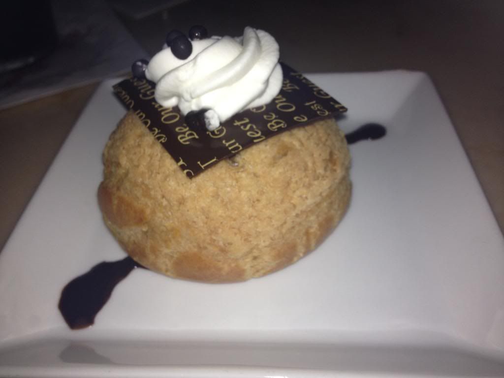 be our guest restaurant chocolate creme puff