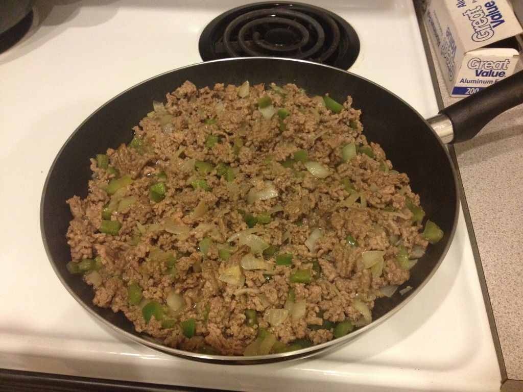 ground beef mixture cooked