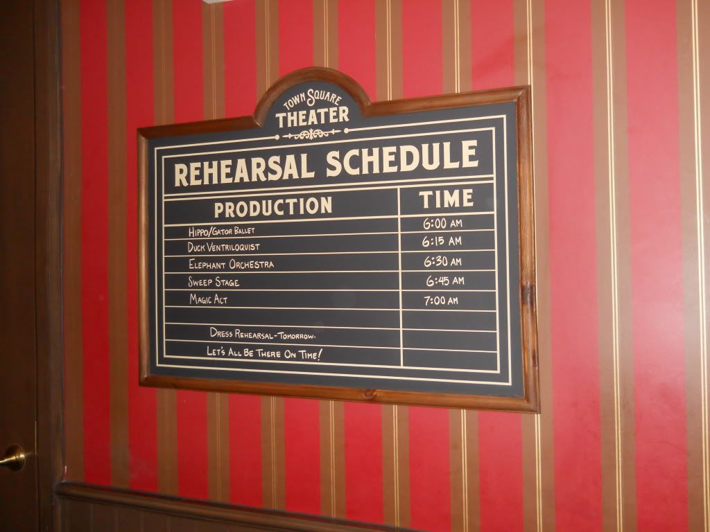 rehersal schedule