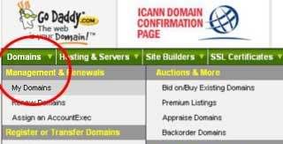 mydomains menu