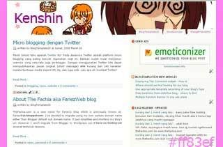 funny kenshin cool action in Blogger template