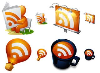 Free cool glossy RSS Feed Icons for download