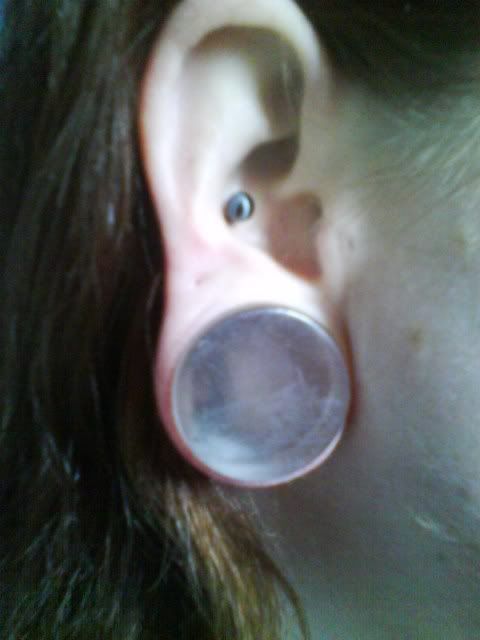 Right ear - 30mm lobes, 1.6mm conch (Ive got a 1.6mm lobe piercing here 