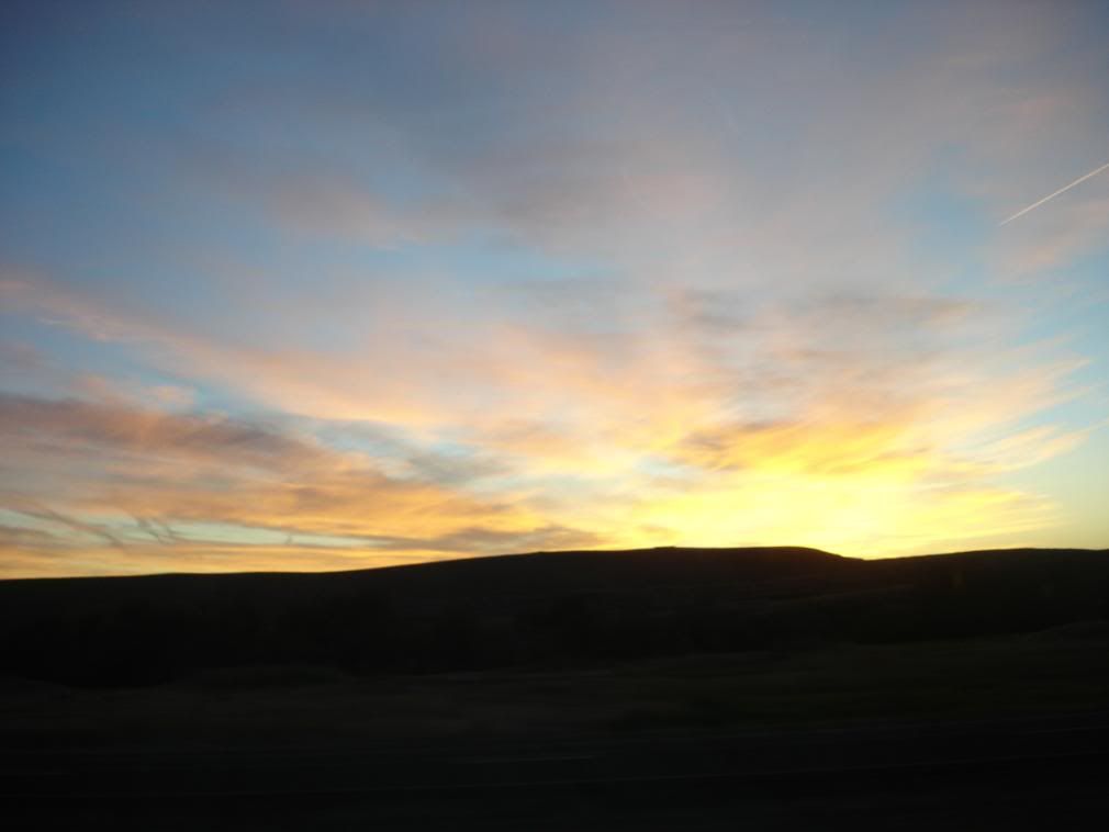 Sunset on the way to Spokane