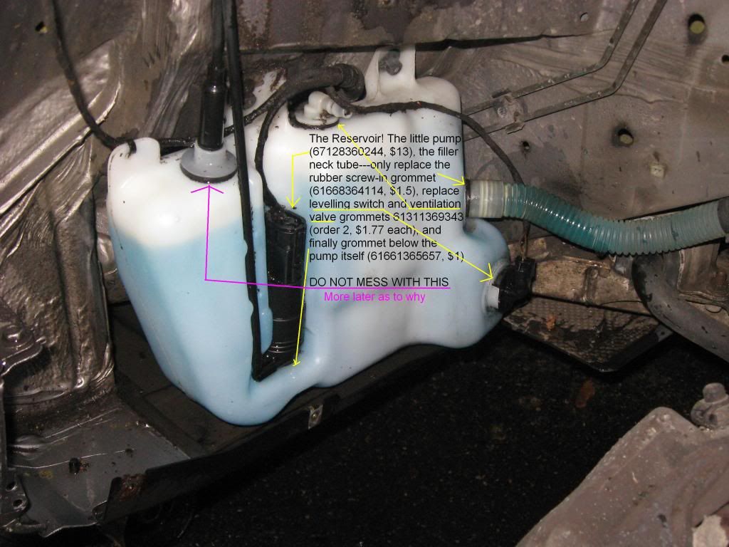Bmw e39 windshield washer reservoir pump #6