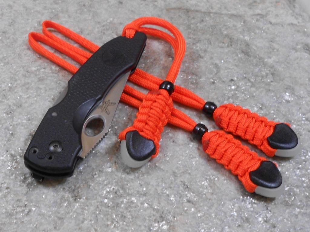 (3) Paracord Knife Lanyards fits Benchmade Buck CRKT Safety Orange eBay