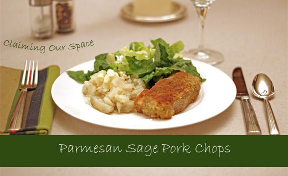 parmesan sage pork chops {recipe}