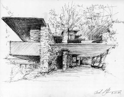 Villa on the falls - Frank Loyd Wright