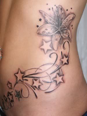 Butterfly,Flower and star Tattoos - A Gorgeous Combination