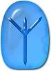Algiz: blaue rune bild 1