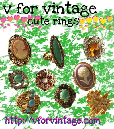 Vintage Shop on Two Dozen Cute Vintage Rings Just Added To The Shop Dress Up Your