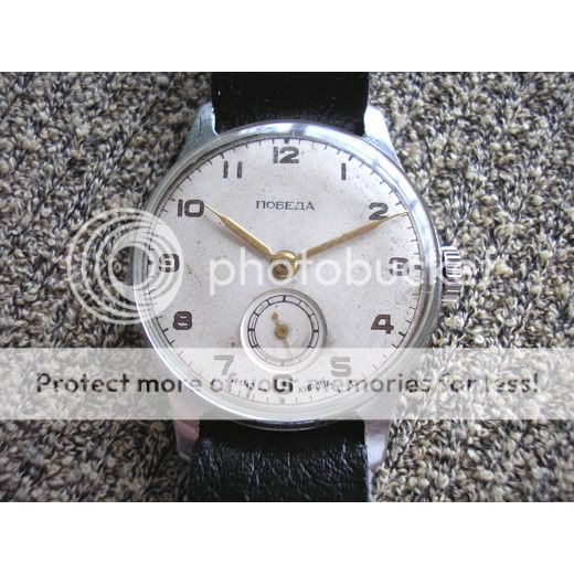 VINTAGE SOVIET MECHANICAL WRISTWATCH POBEDA VICTORY 1955s OLD POLJOT 