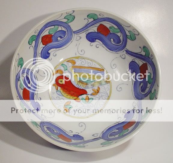 Vintage Chinese Ceramic Hand Painted Bowl Bird Design  