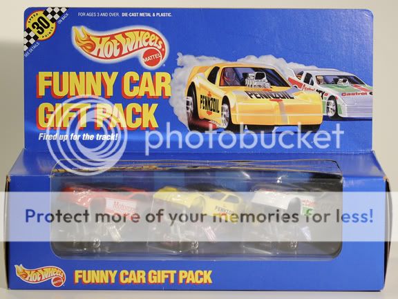 Hot Wheels 7456 Funny Car Gift Pack 3 Vehicles 1990