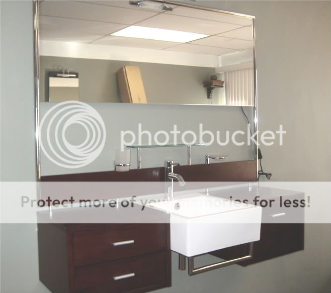 Contemporary Bathroom Vanity+Sink+Cabinet+Mirror UL 16  