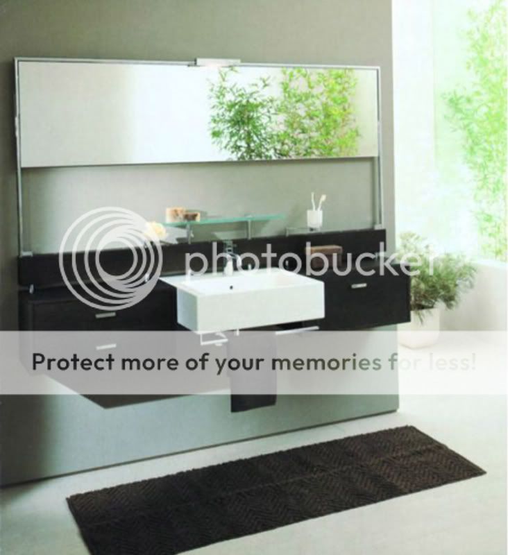 Contemporary Bathroom Vanity+Sink+Cabinet+Mirror UL 16  