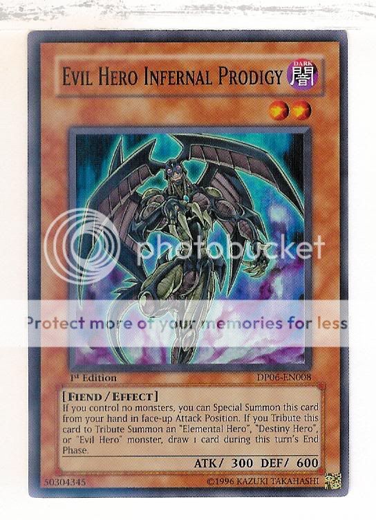 Evil Hero Infernal Prodigy Yugioh Ultra 1st DP06-EN008 MINT Photo by ...