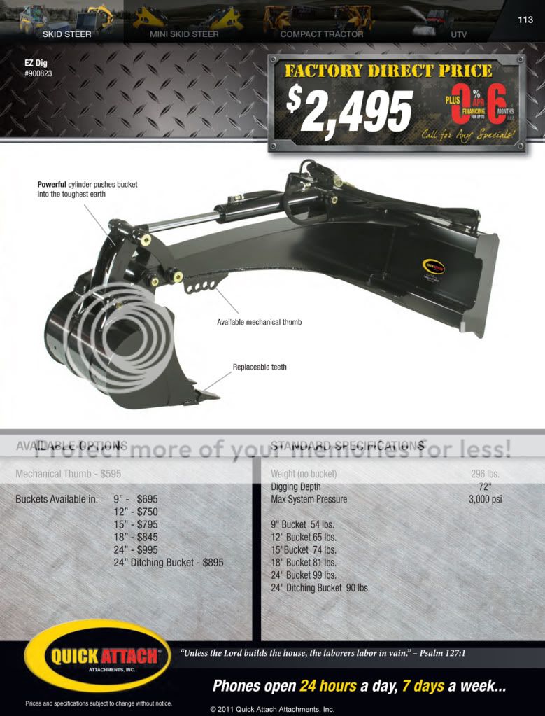 Quick Attach Skid Steer Attachments